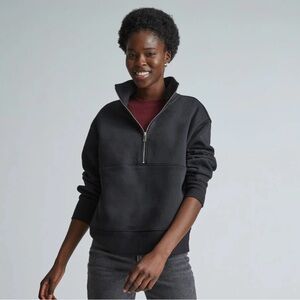 Everlane | THE RETRACK HALF-ZIP SWEATSHIRT | Black | S